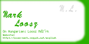 mark loosz business card